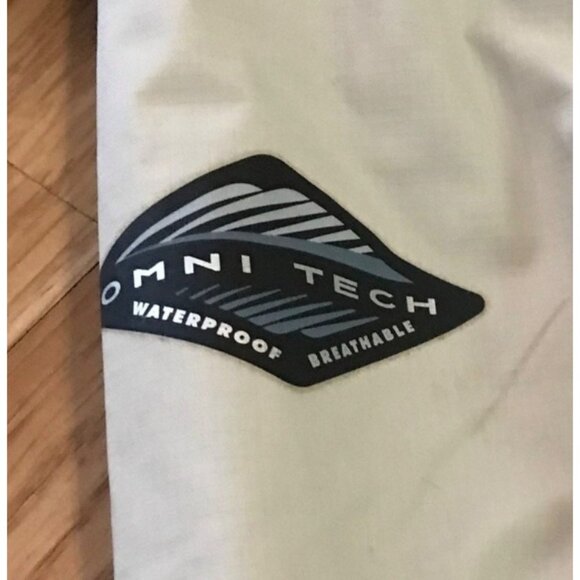 Columbia Med Womens Packable Storm-Dry Waterproof Breathable Jacket Beige Black - Picture 4 of 16